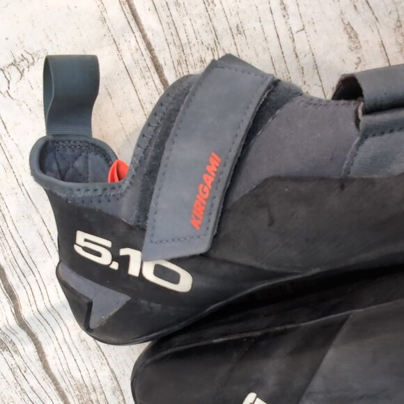 Five Ten Kirigami Climbing Shoes Black/Gray Orange Grip Rubber – Men’s 9.5 - Picture 7 of 9